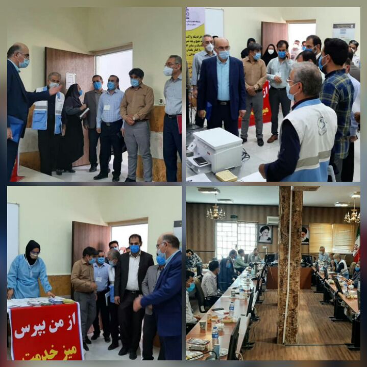 پایش تیم مدیریت وزارت بهداشت، درمان و آموزش پزشکی از مراکز تجمیعی واکسیناسیون ونمونه گیری کووید ۱۹ شهرستان پلدختر