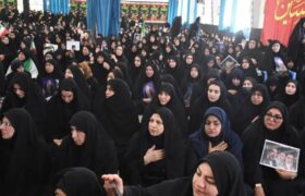 گردهمایی بانوان خرم‌آبادی در آیین باشکوه وداع با رهبر شهید